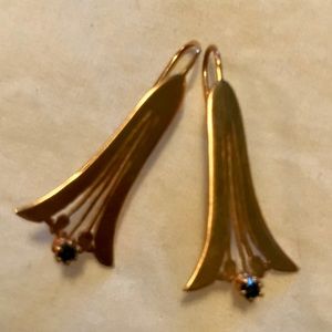 14k Gold with Sapphire stone Earrings